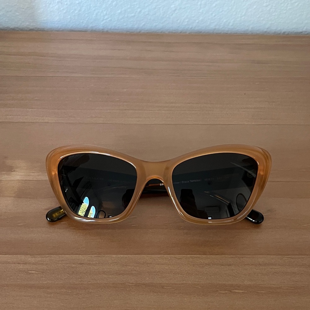 Coach Tan Cat-Eye Sunglasses